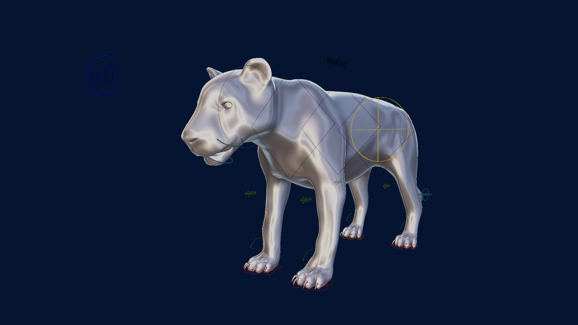 Tiger/Lion (Base Mesh Rigged) preview image 1